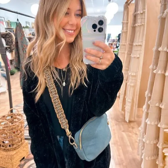 Gold Sparkle Rhinestone Crystal Handbag STRAP - Picture 9 of 12